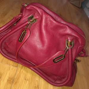 Authentic Leather Chloé Paraty Top Handle Bag.